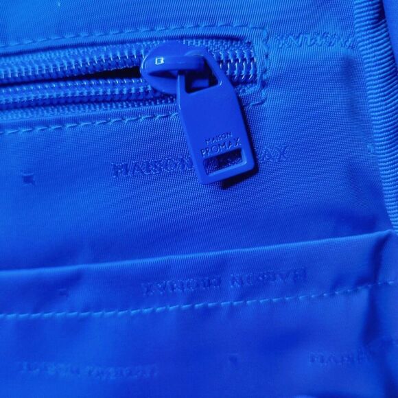 Maison Promax Teddy Bear Backpack Blue 15" Unisex Adult Bag Multiple Pockets - Picture 8 of 12